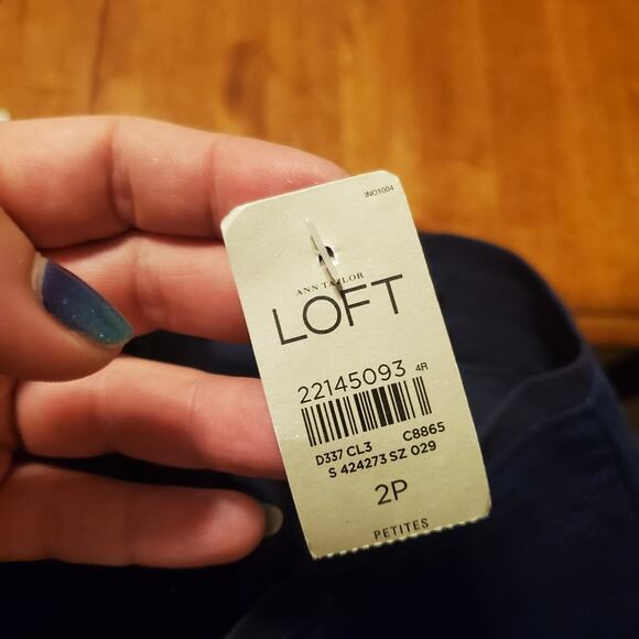 LOFT Blue Ombre Striped Pencil Skirt NWT sz 2P - Picture 7 of 8